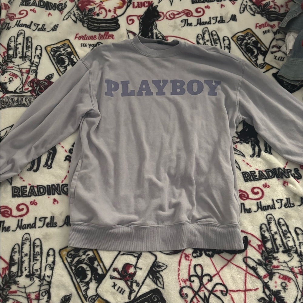 PLAYBOY Light Gray Crewneck